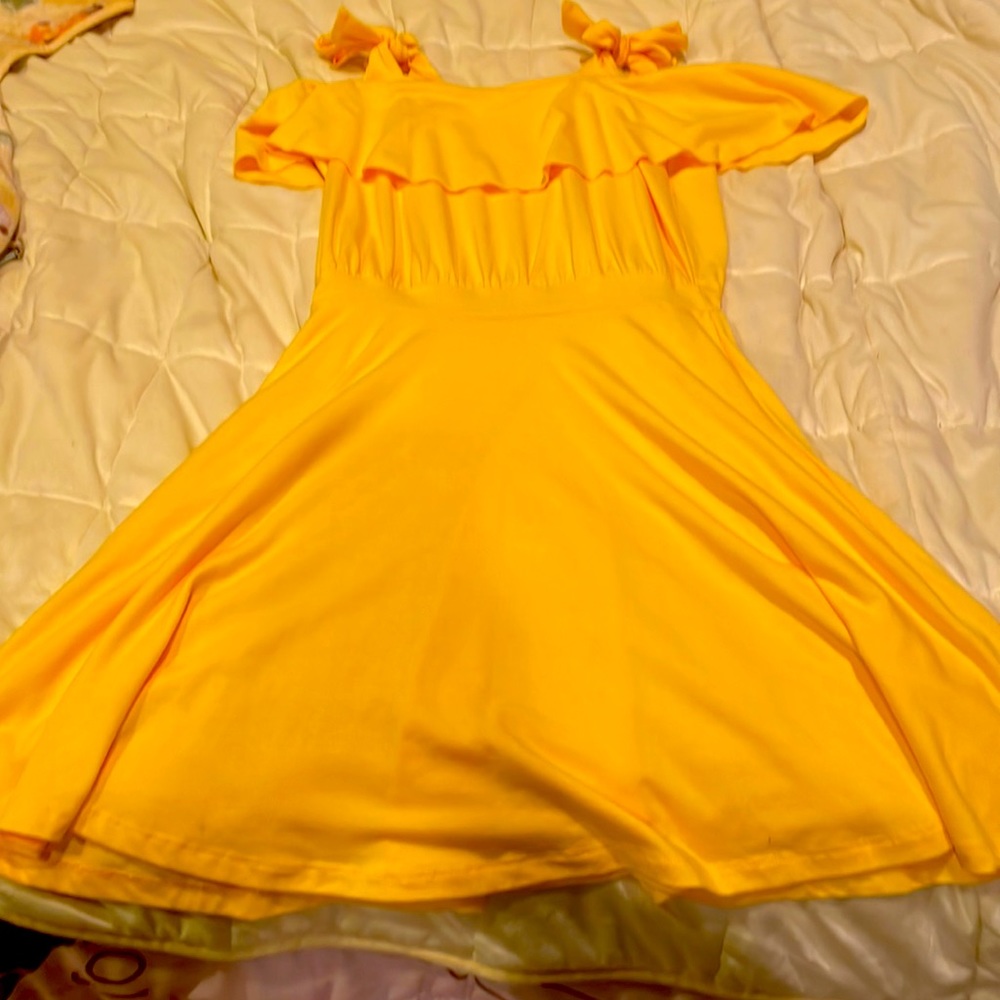Bright yellow dress